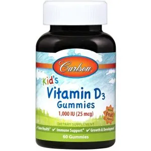 Carlson Labs - Kid's Vitamin D3 Gummies 1000 IU, 60 żelek 