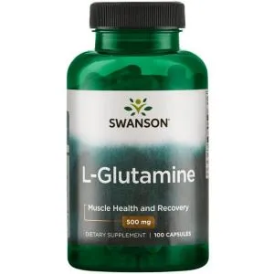 Swanson - L-Glutamina, 500mg, 100 kapsułek