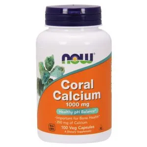 NOW Foods - Coral Calcium, Wapń, 1000mg, 100 vkaps