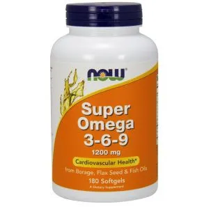 NOW Foods - Super Omega 3-6-9, 1200mg, 180 kapsułek miękkich