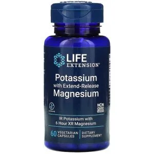Life Extension - Potas z Magnezem o Przedłużonym Uwalnianiu, 60 vkaps