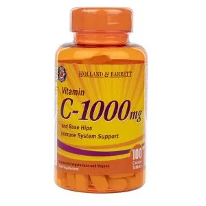 Holland & Barrett - Witamina C z Dziką Różą, 1000mg, 100 tabletek