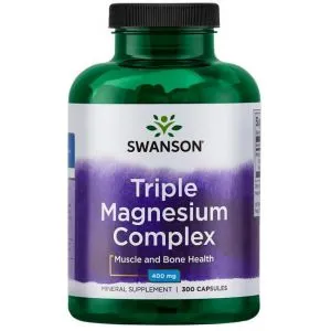 ﻿Swanson - Triple Magnesium Complex, 400mg, 300 kapsułek