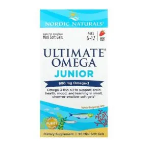 Nordic Naturals - Ultimate Omega Junior, 680mg, 90 kapsułek miękkich
