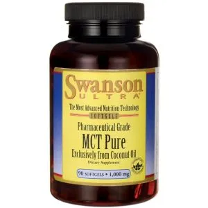 Swanson - Olej MCT, Czysty, 1000mg, 90 kapsułek miękkich