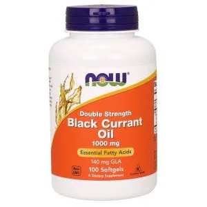 ﻿NOW Foods - Olej z Czarnej Porzeczki, Black Currant Oil, 1000mg, 100 kapsułek miękkich