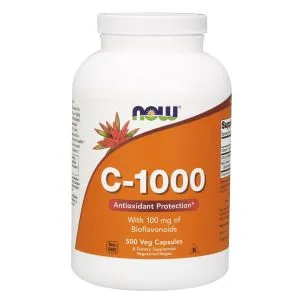 NOW Foods - Witamina C-1000 + 100mg Bioflawonoidów, 500 vkaps