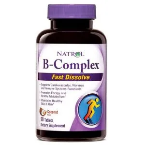 ﻿Natrol - Kompleks Witaminy B, Szybkie Wchłanianie, 90 tabletek
