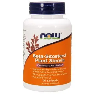 NOW Foods - Beta-Sitosterol, Sterole Roślinne, 90 kapsułek miękkich