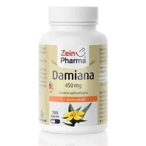 Zein Pharma - Damiana, 450mg, 100 kapsułek