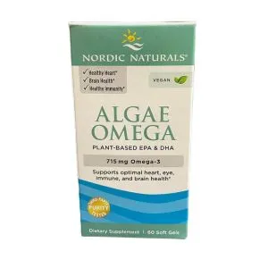 Nordic Naturals - Algae Omega, 715mg, Omega 3, EPA, DHA, 60 kapsułek miękkich