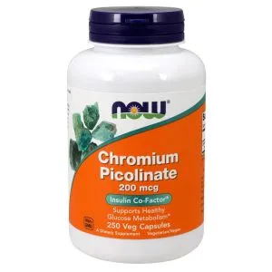 NOW Foods - Pikolinian Chromu, Chromium Picolinate, 200mcg, 250 kapsułek
