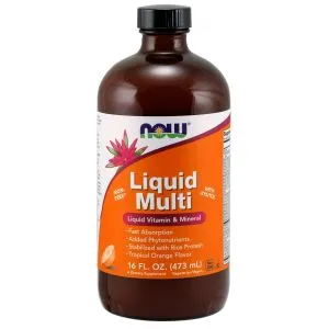 ﻿NOW Foods - Liquid Multi, Multiwitaminy, Dzikie Jagody, Płyn, 473 ml