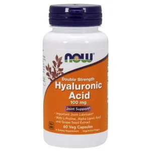 ﻿NOW Foods - Hyaluronic Acid, 100mg, Kwas Hialuronowy, 60 vkaps