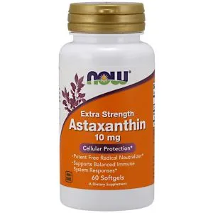 NOW Foods - Astaksantyna, 10 mg, 60 kapsułek miękkich