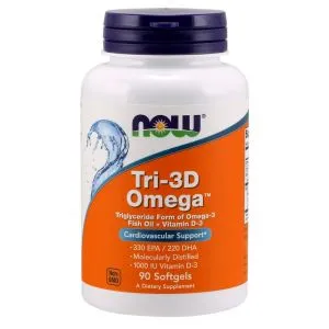 NOW Foods - Tri-3D Omega, 90 kapsułek miękkich