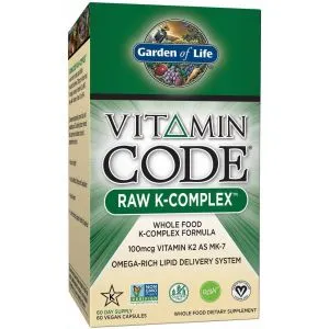 ﻿Garden of Life - Vitamin Code, RAW K Kompleks, 60 vkaps