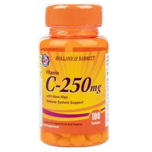 Holland & Barrett - Witamina C z Dziką Różą, 250mg, 100 tabletek
