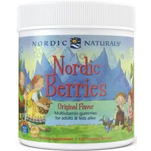 Nordic Naturals - Nordic Berries, Multiwitamina dla Dzieci i Dorosłych, Cherry Berry, 120 żelek