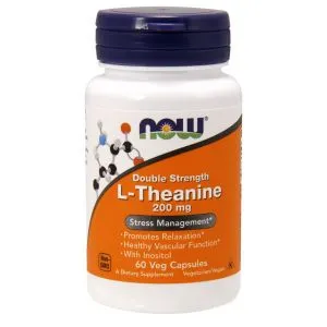 NOW Foods - L-Teanina, 200mg + Inozytol, 60 vkaps﻿
