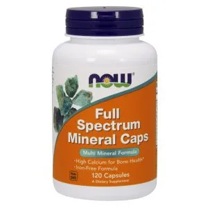 NOW Foods - Full Spectrum Minerals, Minerały bez Żelaza, 120 kapsułek