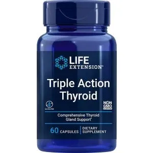 Life Extension - Triple Action Thyroid, Jod, 60 vkaps