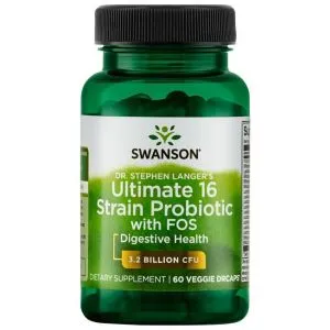 Swanson - Dr Stephen Langer's Ultimate 16 szczepów probiotyków z FOS, 3,2 miliarda CFU, 60 vkaps