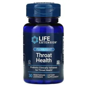 Life Extension - Florassist Throat Health, Zdrowe Gardło, 30 pastylki do ssania