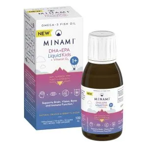 Minami - DHA+EPA Kids + Witamin D3, Natural Orange & Berry, Płyn, 100 ml