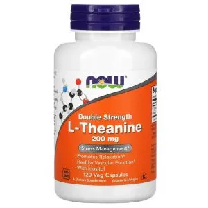 NOW Foods - L-Teanina, 200mg + Inozytol, 120 vkaps