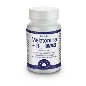 Dr Jacobs - Melatonina + B12 Forte, 90 tabletek