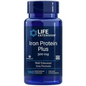 Life Extension - Iron Protein Plus, Żelazo, 300mg, 100 caps