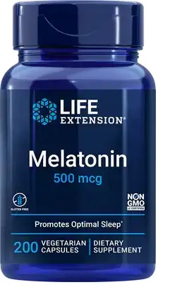 Life Extension - Melatonin, 500µg, 200 vkaps