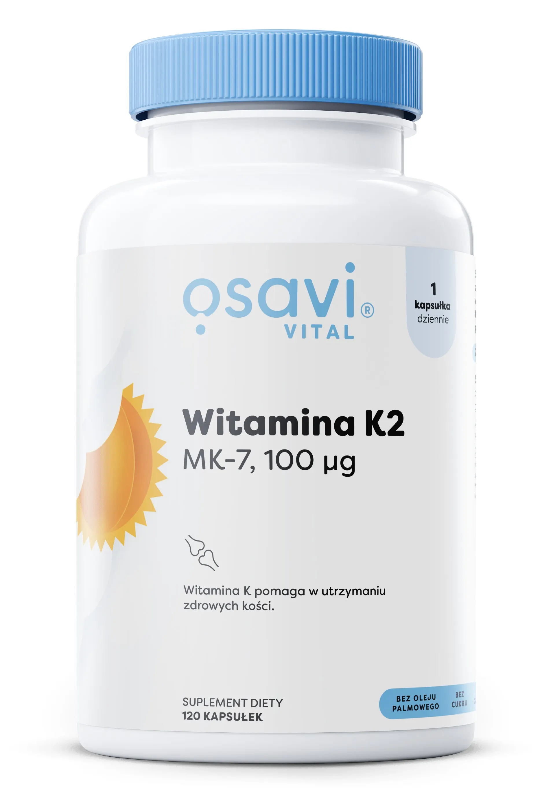 Witamina K2 MK-7, 100mcg - 120 softgels