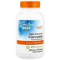 Doctor's Best - Ekstrakt z Korzenia Kurkumy + BioPerine, 1000mg, 120 tabletek