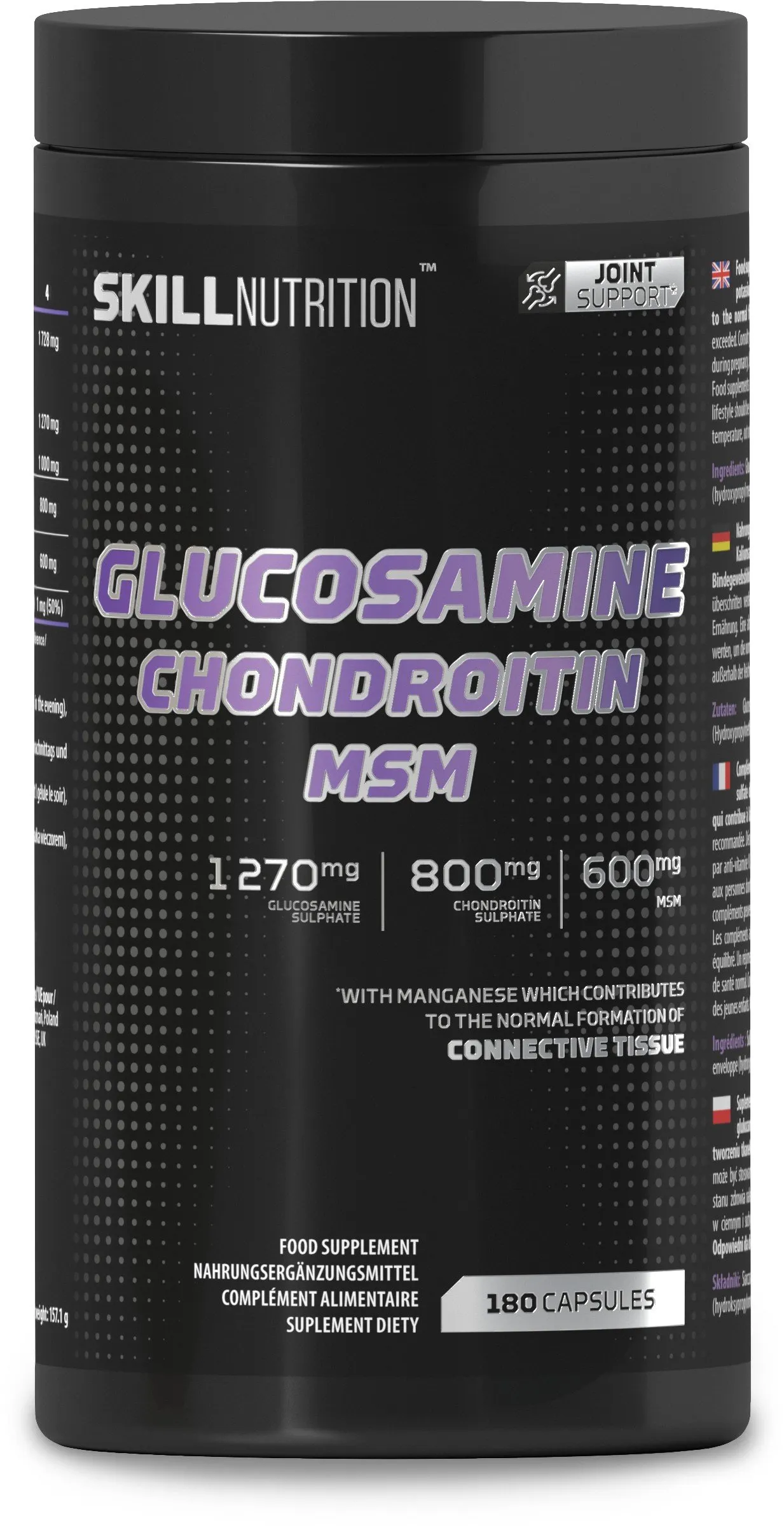 Skill Nutrition - Glukozamina Chondroityna MSM, 180 kapsułek