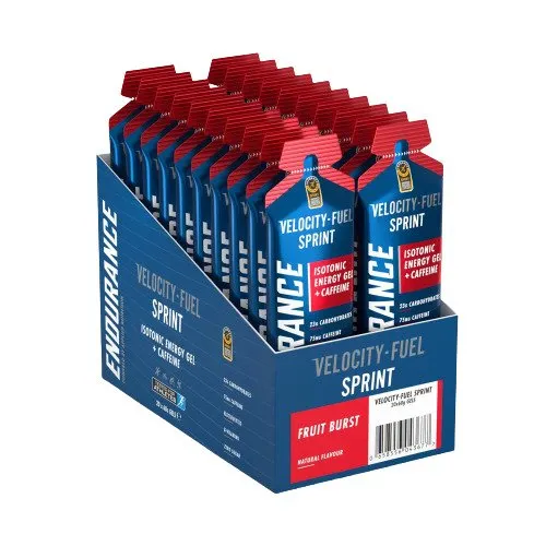 Applied Nutrition - Żel Energetyczny, Endurance Sprint Isotonic Energy Gel + Kofeina, Fruit Burst, 20 x 60g
