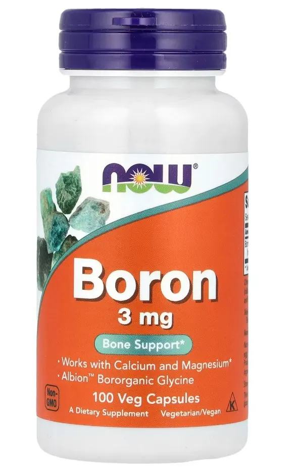 NOW Foods - Bor, 3mg, 100 kapsułek