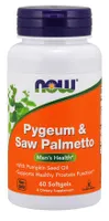 NOW Foods - Pygeum & Saw Palmetto, 60 kapsułek miękkich