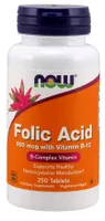 NOW Foods - Folic Acid, 800 mcg with Vitamin B12, 250 tablets