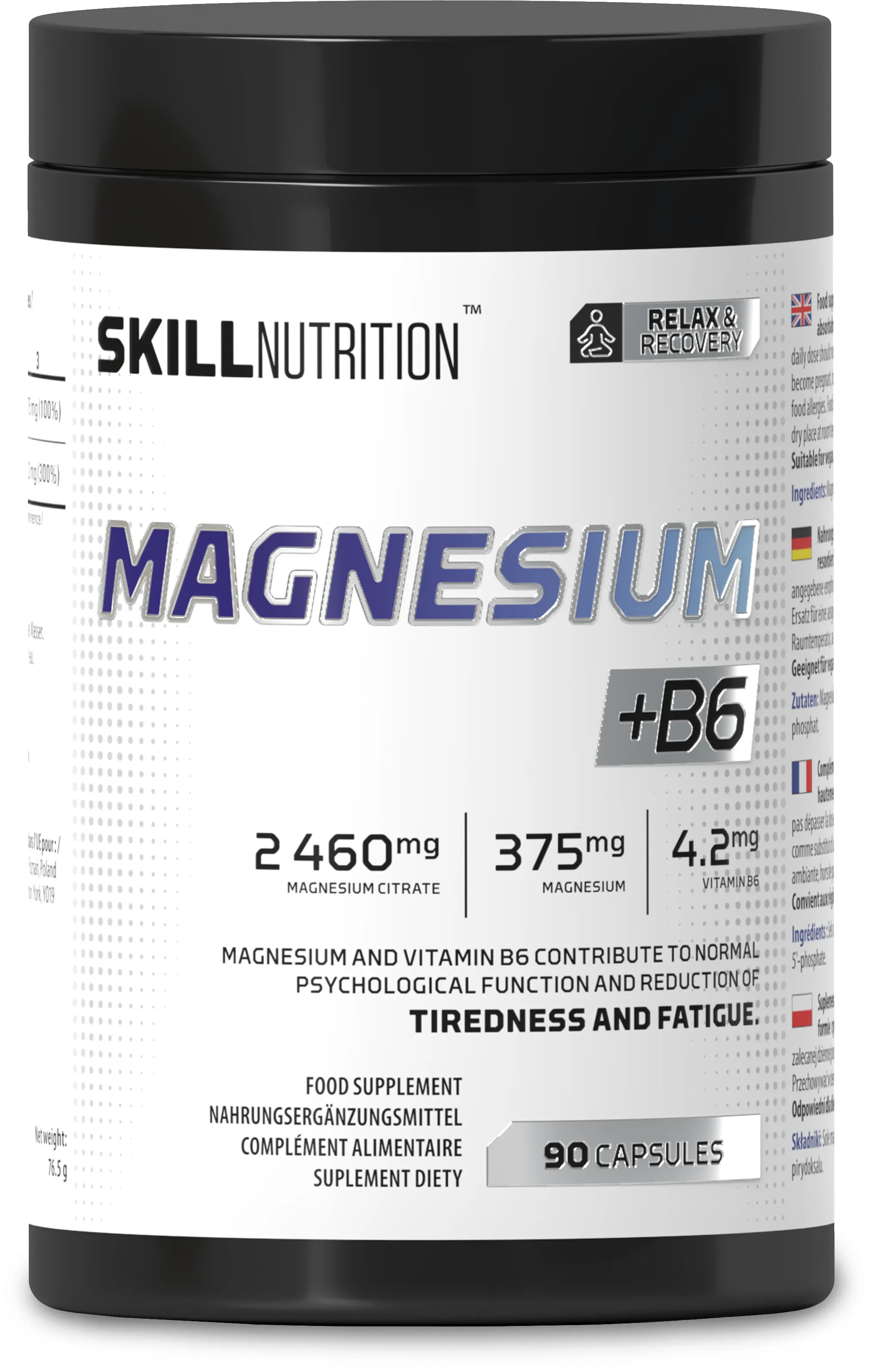 Skill Nutrition - Cytrynian Magnezu, 90 kapsułek