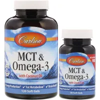 Carlson Labs - MCT & Omega-3, 120 + 30 Softgeles