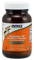 NOW Foods - Probiotic-10, 50 Billion, Probiotyk, Proszek, 57g