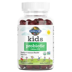 Garden of Life - Kids Probiotic, 3 Billion CFU, Probiotyki dla Dzieci, Wiśnia, 30 żelek