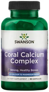 ﻿Swanson - Coral Calcium Complex, Wapń Koralowy, 90 kapsułek