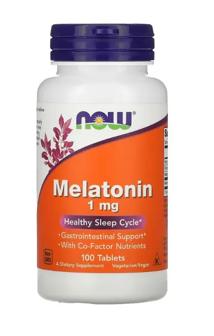 NOW Foods - Melatonina, 1mg, 100 tabletek
