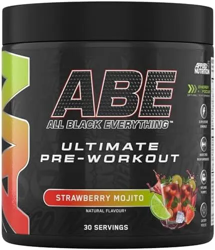 Applied Nutrition - Przedtreningówka, ABE - All Black Everything, Strawberry Mojito, Proszek, 375g