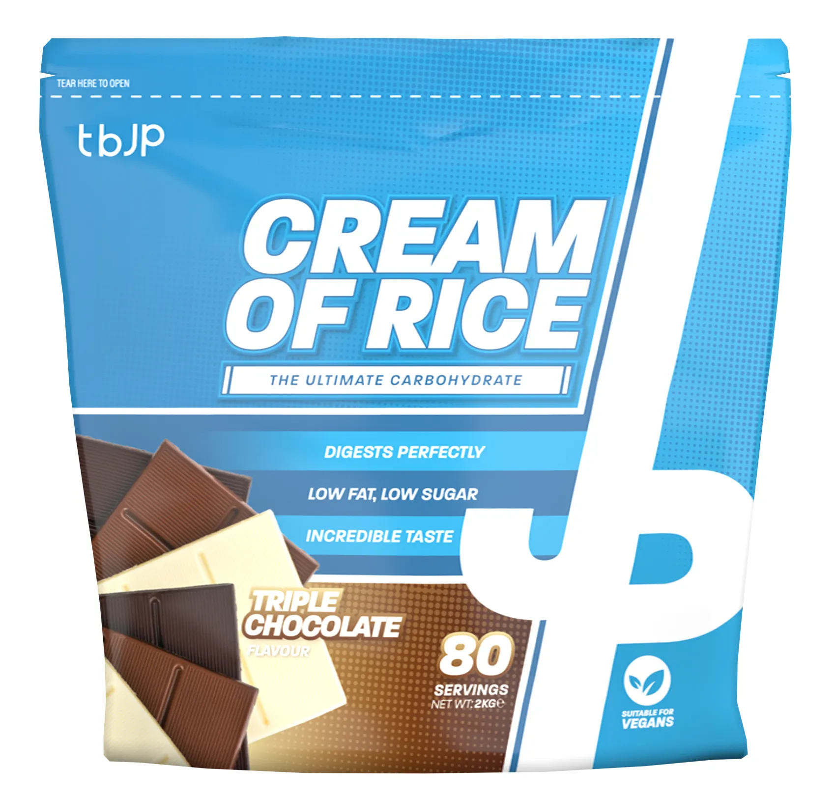 Trained by JP - Kleik Ryżowy, Cream of Rice, Triple Chocolate, Proszek, 2000g