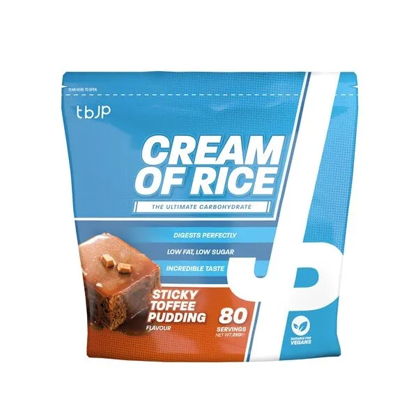 Trained by JP - Kleik Ryżowy, Cream of Rice, Sticky Toffee Pudding, Proszek, 2000g