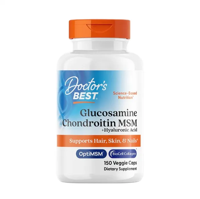 Doctor's Best - Glucosamine, Chondroitin, MSM + Hyaluronic Acid, 150 capsules